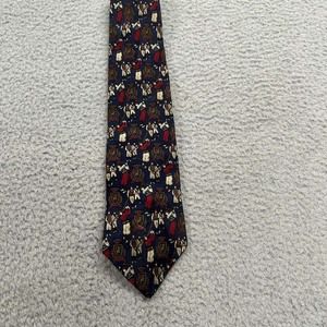 Old Course Golf Crest Golf History Neck Tie Men Raphael Roma Milano Silk